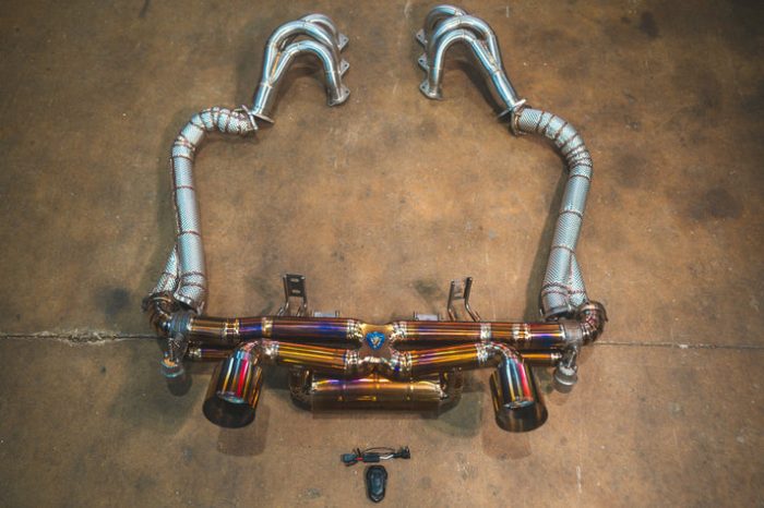Valvetronic Valved Sport Exhaust System for Porsche 718 GT4 / Boxter Spyder + Free Flow Over Axle Pipe + F1 Race Headers